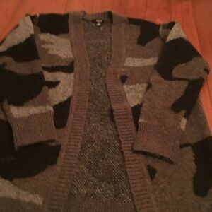 Aqua camouflage cardigan perfect for any occassion